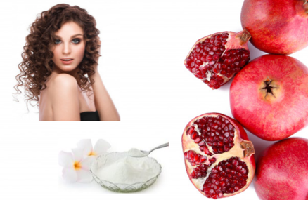 Photo Of Woman, Pomegranates and Pearl Powder